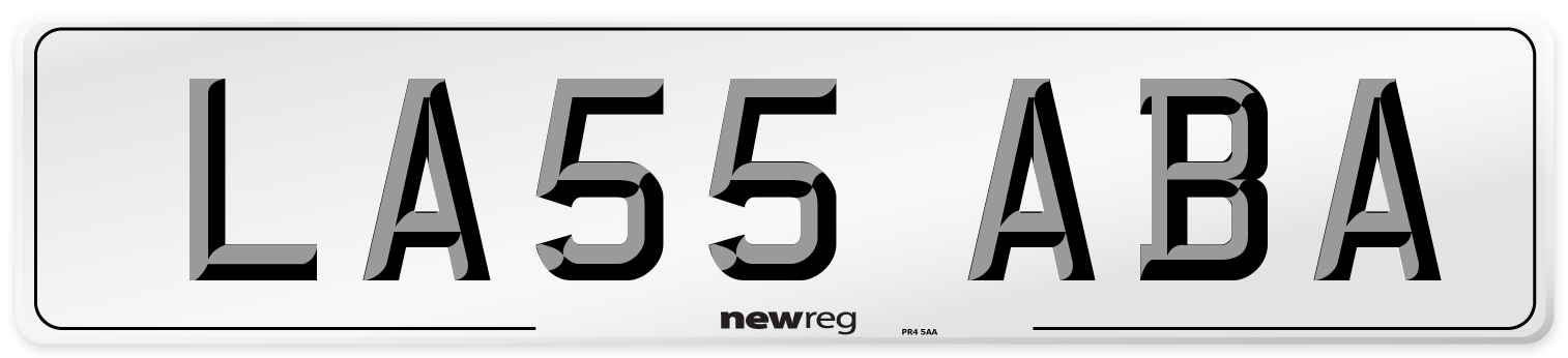 LA55 ABA Front Number Plate