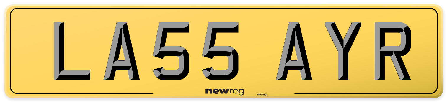 LA55 AYR Rear Number Plate