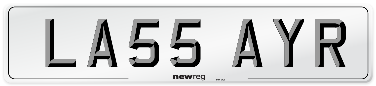 LA55 AYR Front Number Plate