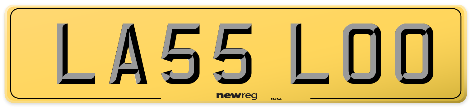 LA55 LOO Rear Number Plate