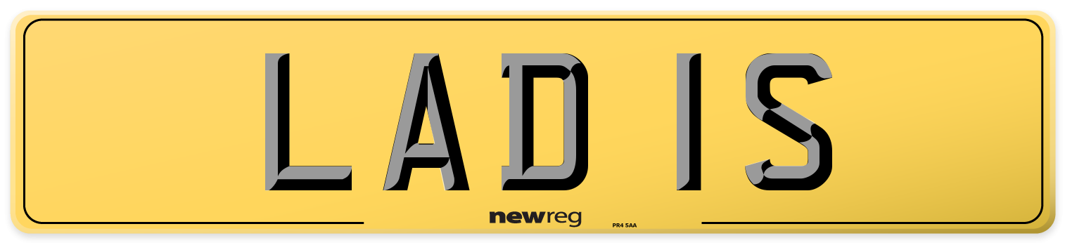 LAD 1S Rear Number Plate
