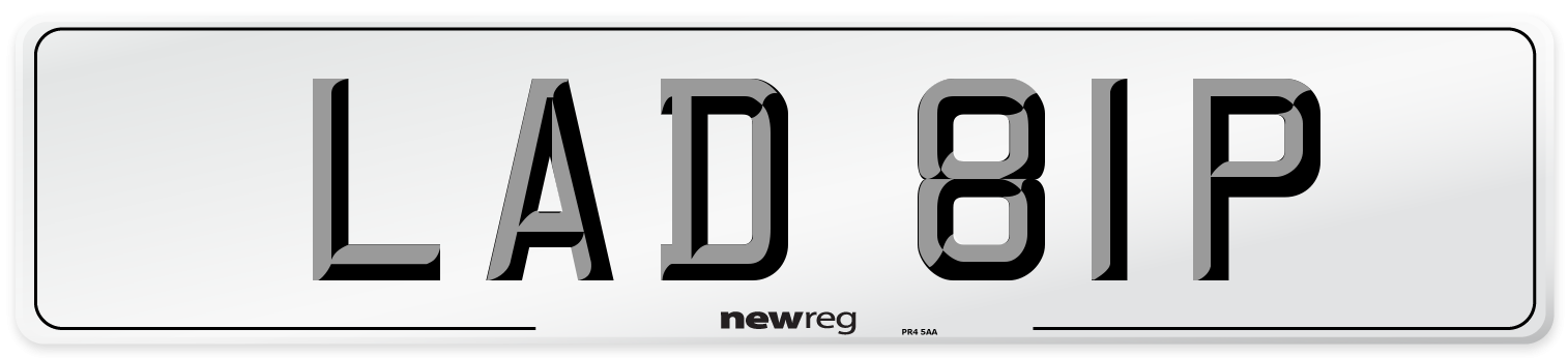 LAD 81P Front Number Plate