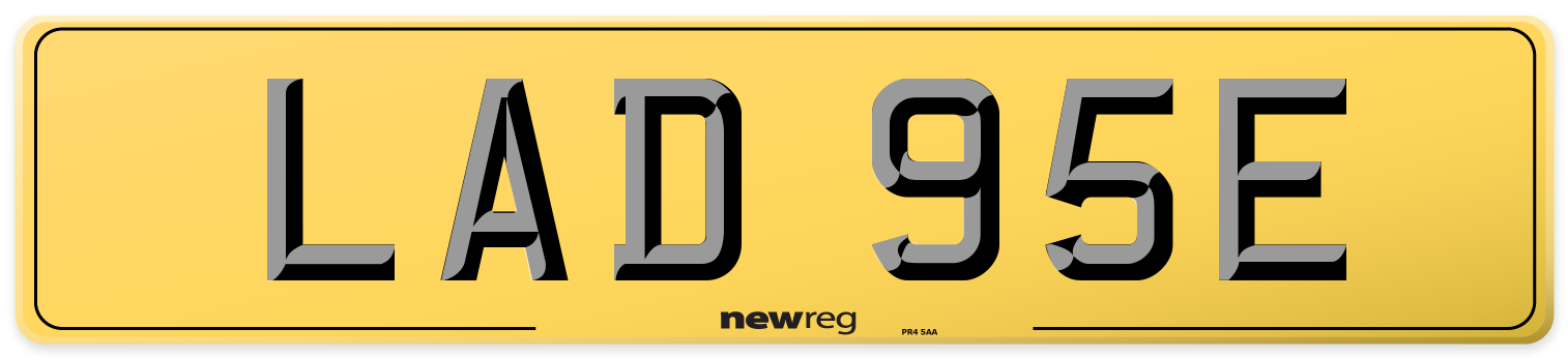 LAD 95E Rear Number Plate