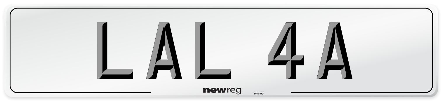 LAL 4A Front Number Plate