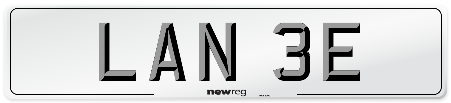 LAN 3E Front Number Plate
