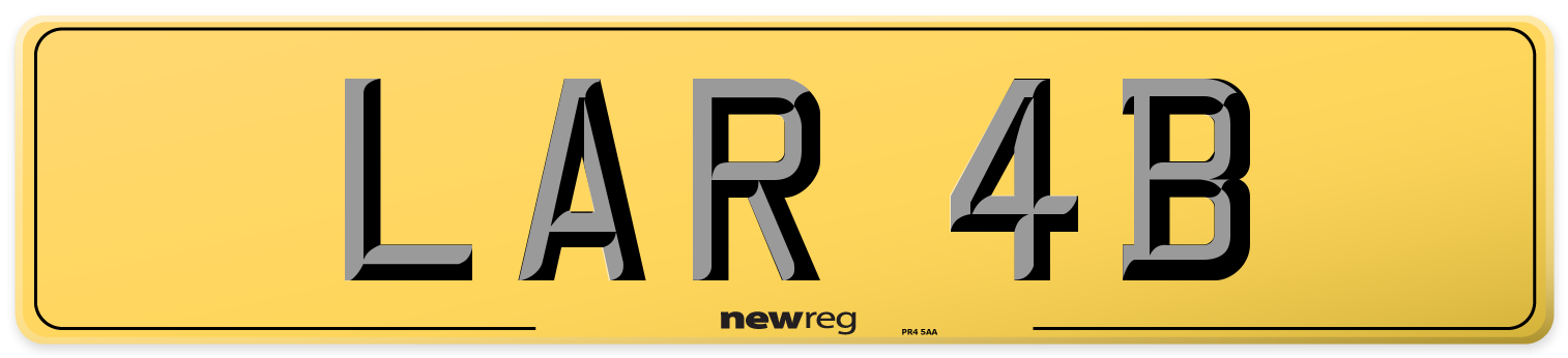 LAR 4B Rear Number Plate