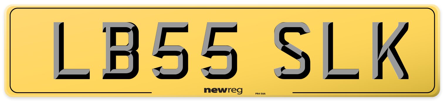LB55 SLK Rear Number Plate