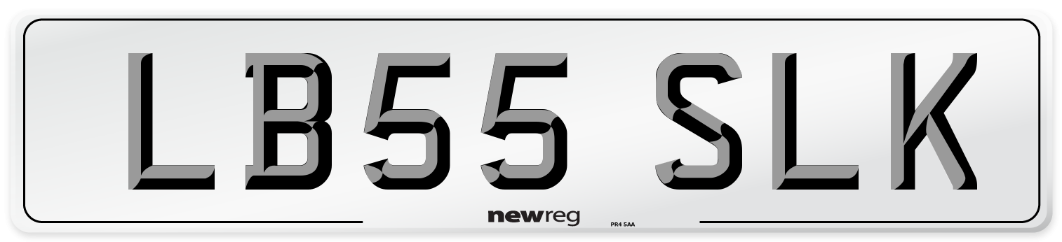 LB55 SLK Front Number Plate