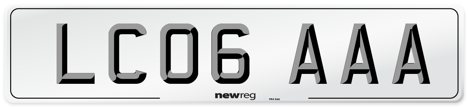 LC06 AAA Front Number Plate