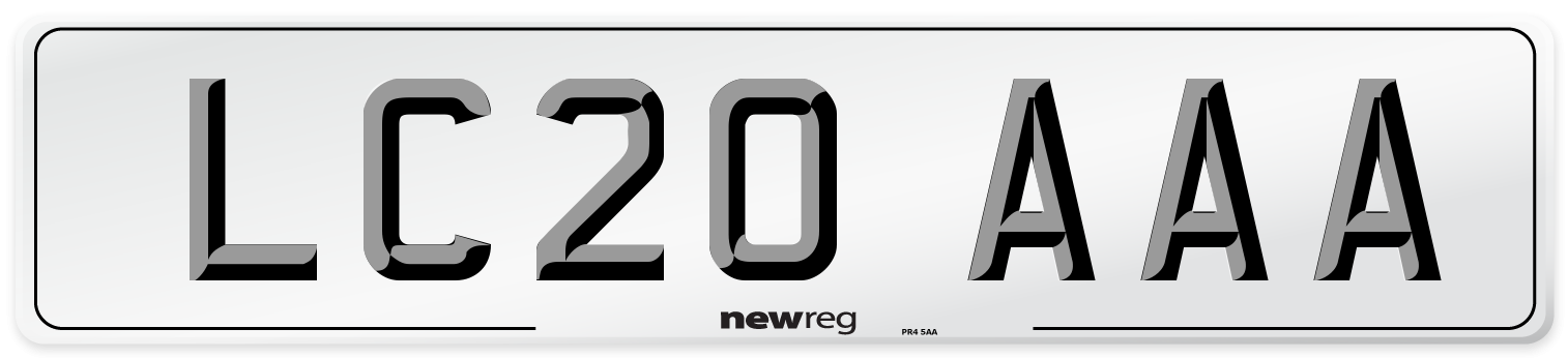LC20 AAA Front Number Plate