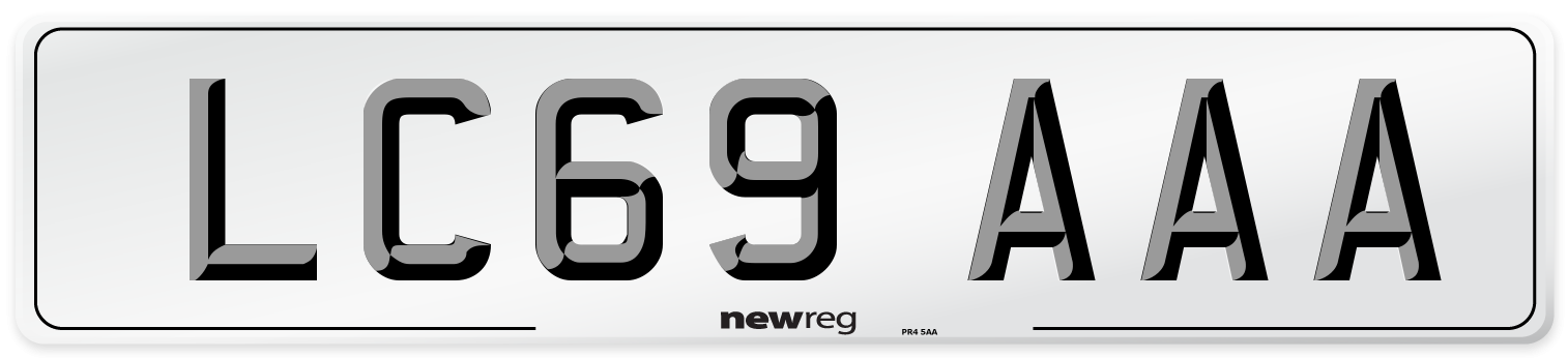 LC69 AAA Front Number Plate