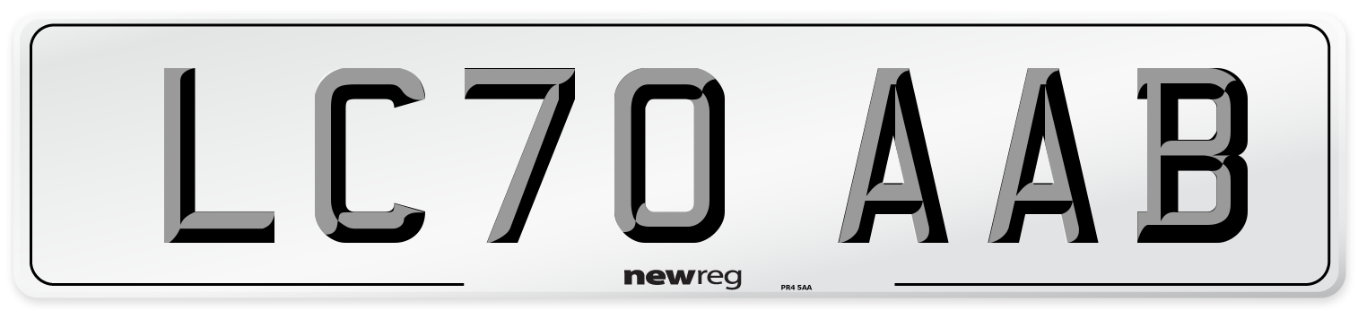 LC70 AAB Front Number Plate
