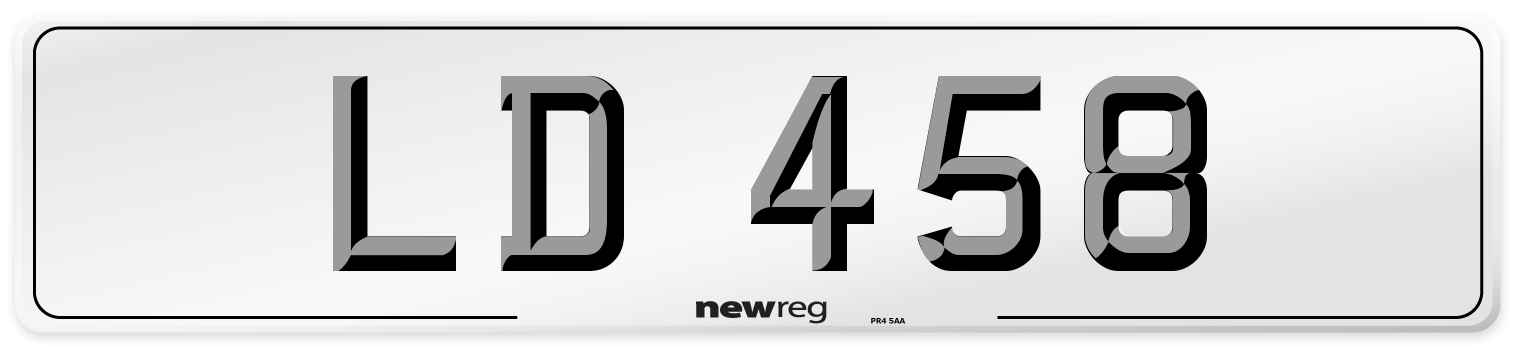 LD 458 Front Number Plate