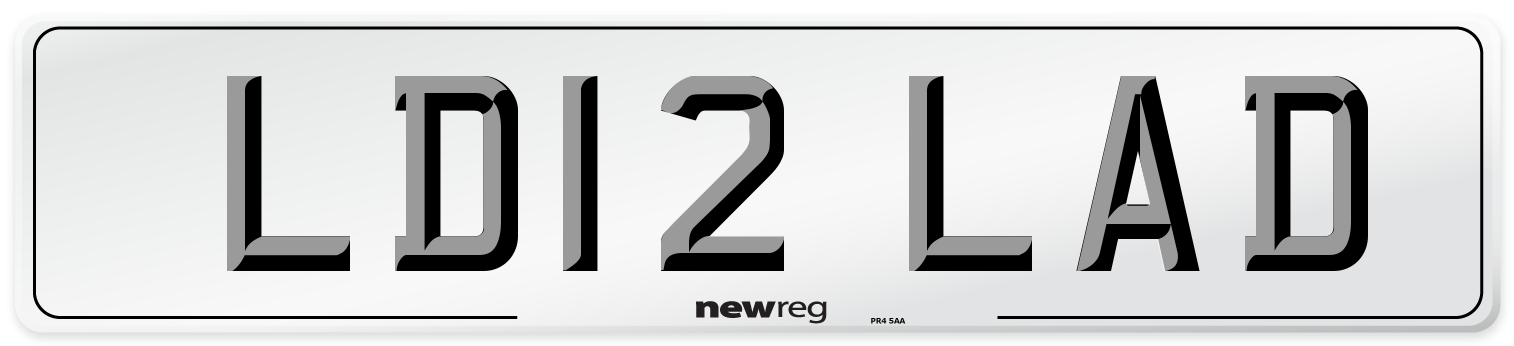 LD12 LAD Front Number Plate