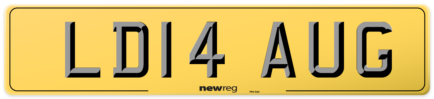 LD14 AUG Rear Number Plate