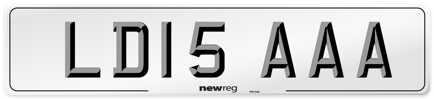 LD15 AAA Front Number Plate