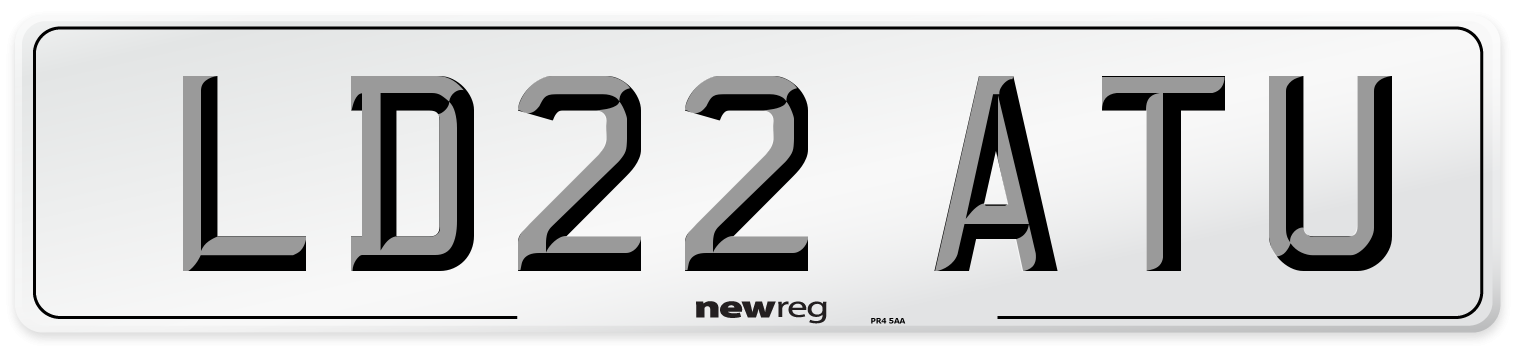 LD22 ATU Front Number Plate