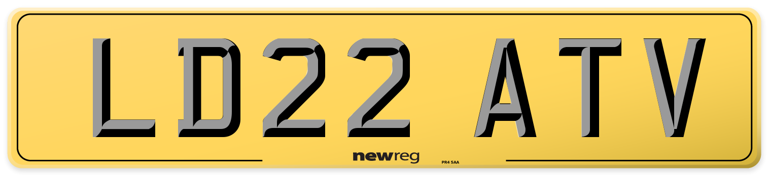 LD22 ATV Rear Number Plate