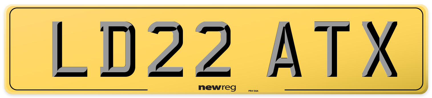 LD22 ATX Rear Number Plate