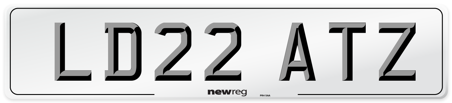 LD22 ATZ Front Number Plate