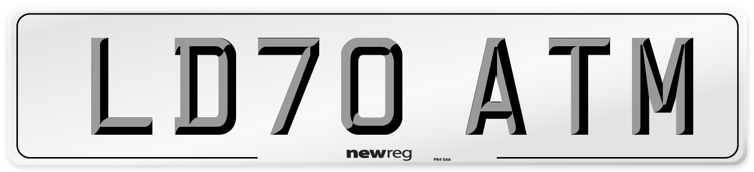 LD70 ATM Front Number Plate