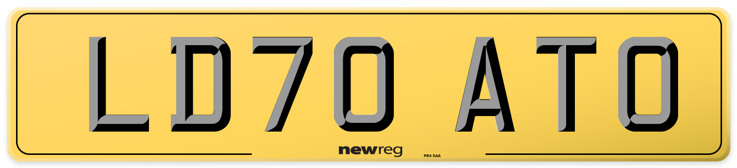 LD70 ATO Rear Number Plate