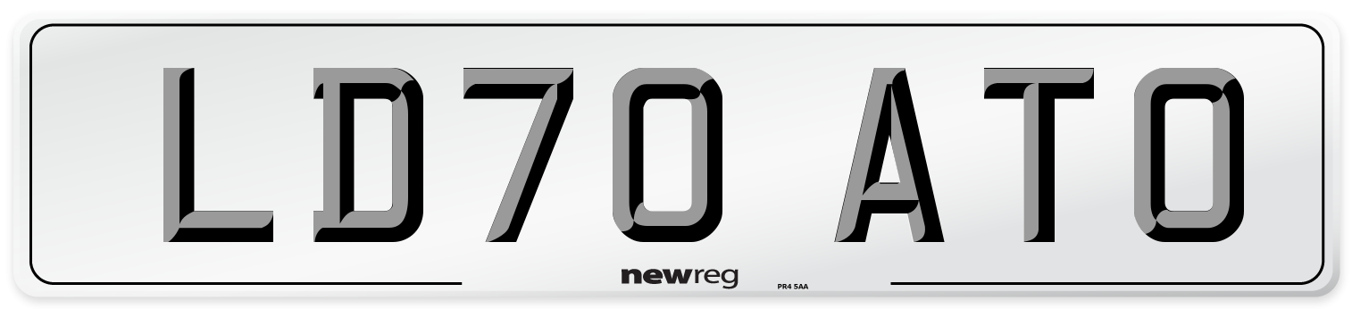 LD70 ATO Front Number Plate