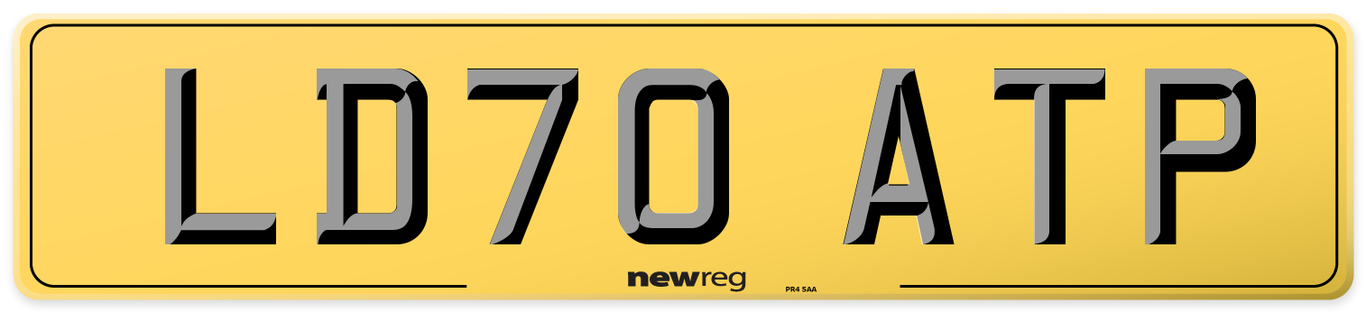 LD70 ATP Rear Number Plate