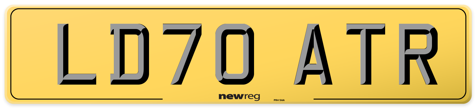LD70 ATR Rear Number Plate