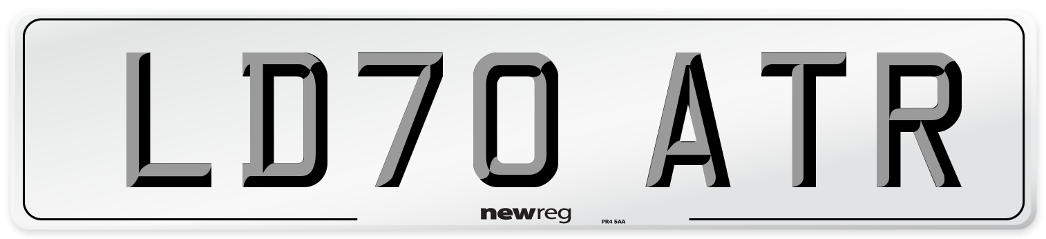 LD70 ATR Front Number Plate