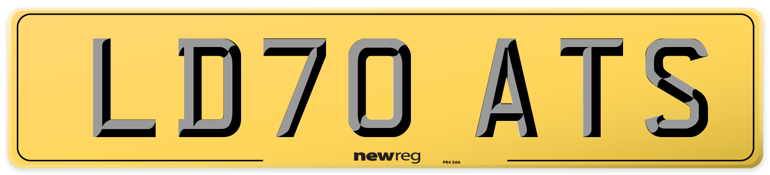 LD70 ATS Rear Number Plate