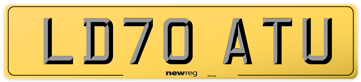 LD70 ATU Rear Number Plate
