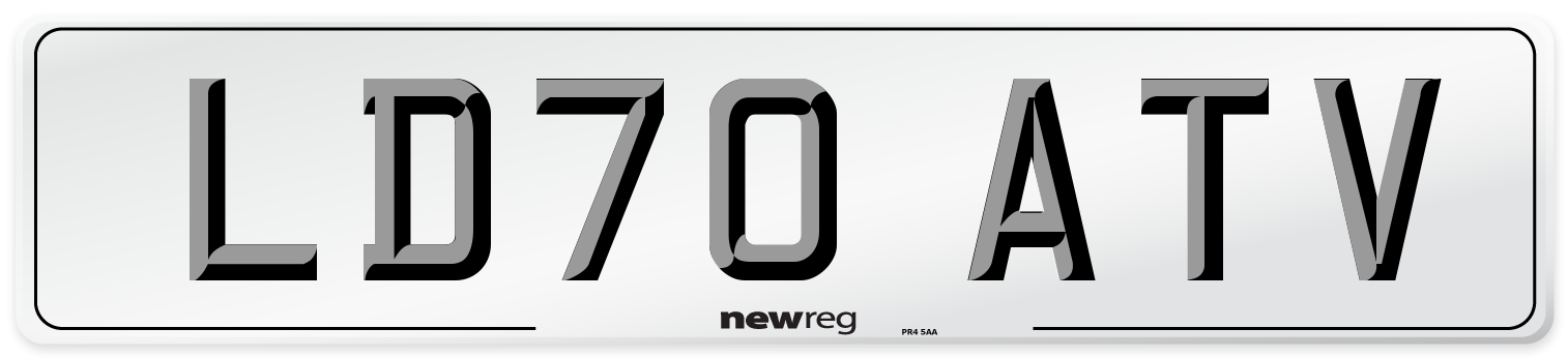 LD70 ATV Front Number Plate