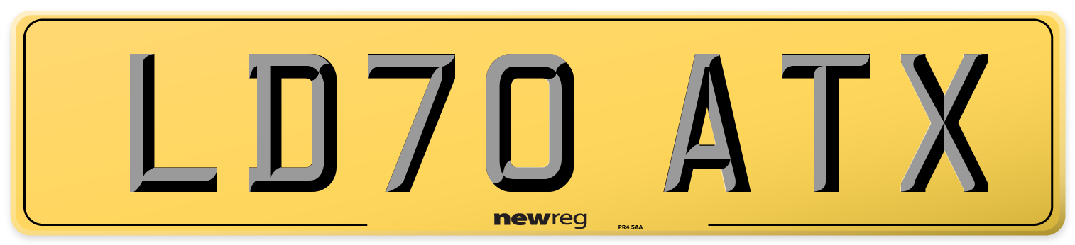 LD70 ATX Rear Number Plate
