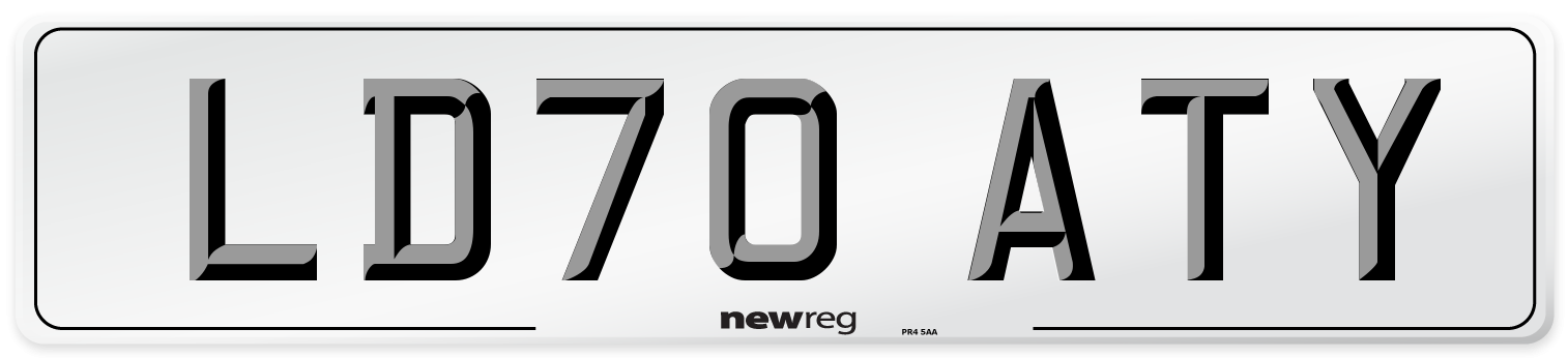 LD70 ATY Front Number Plate