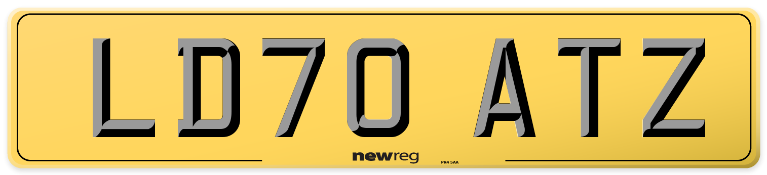 LD70 ATZ Rear Number Plate