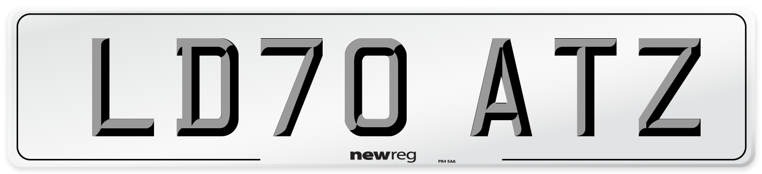 LD70 ATZ Front Number Plate