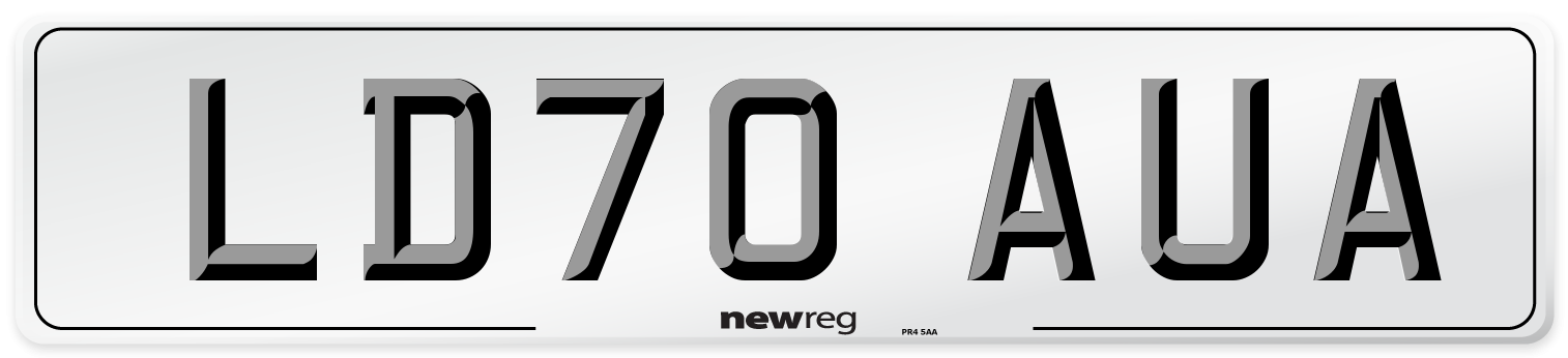 LD70 AUA Front Number Plate