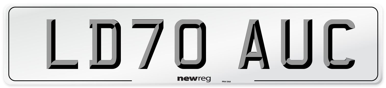 LD70 AUC Front Number Plate
