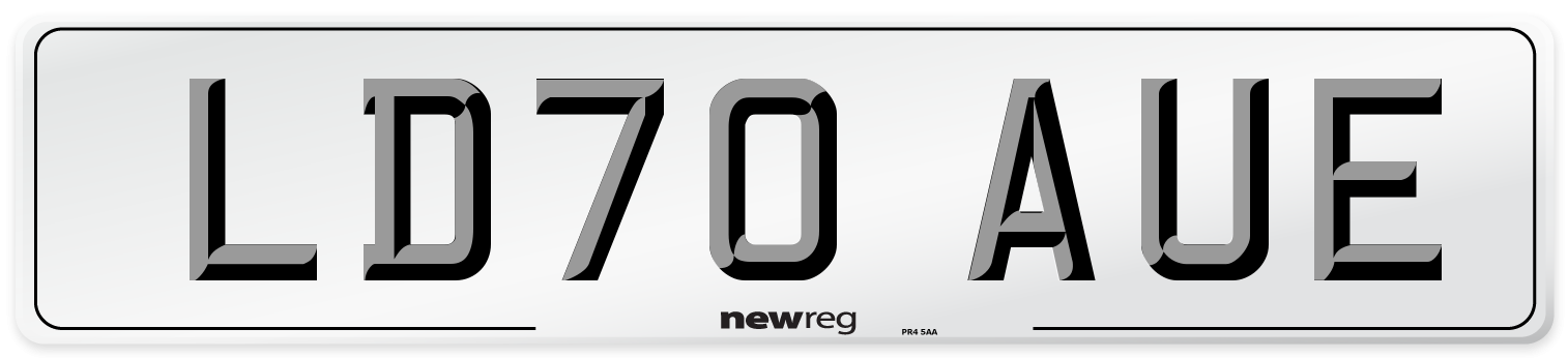 LD70 AUE Front Number Plate