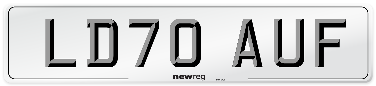 LD70 AUF Front Number Plate