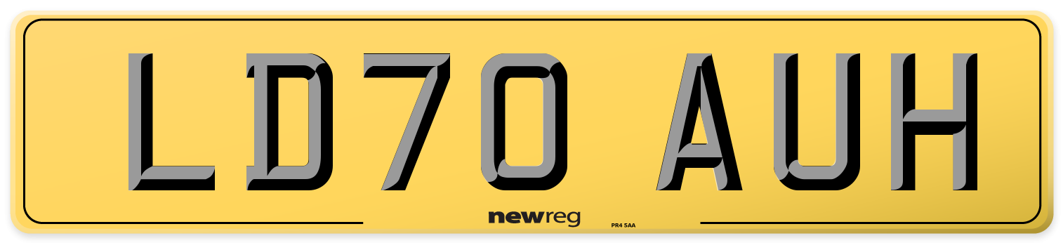 LD70 AUH Rear Number Plate