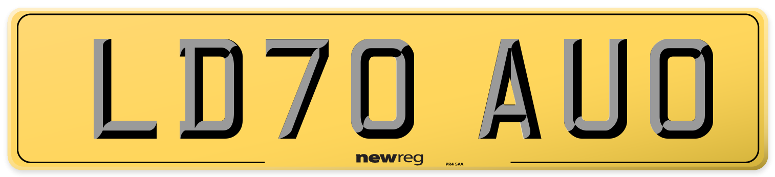 LD70 AUO Rear Number Plate