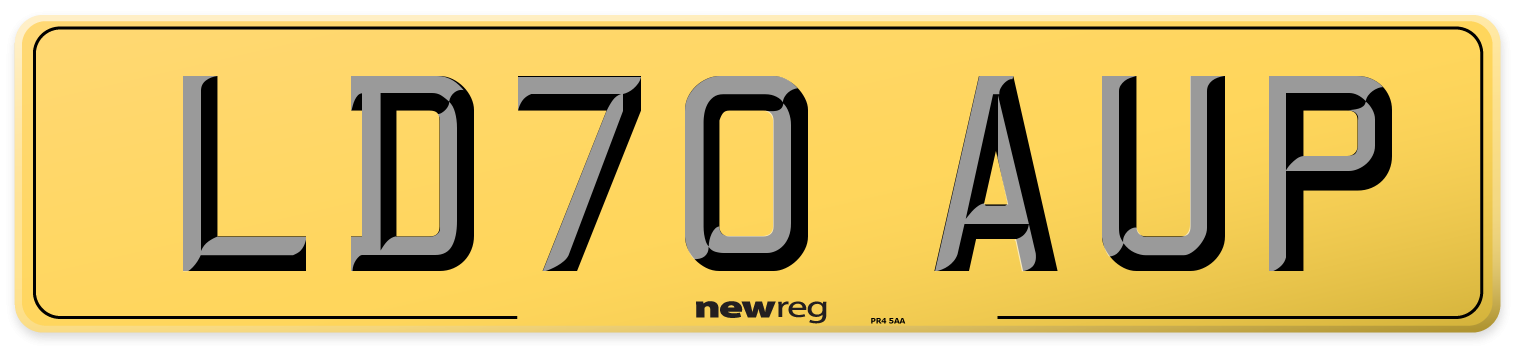 LD70 AUP Rear Number Plate