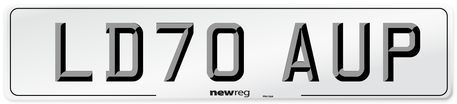 LD70 AUP Front Number Plate