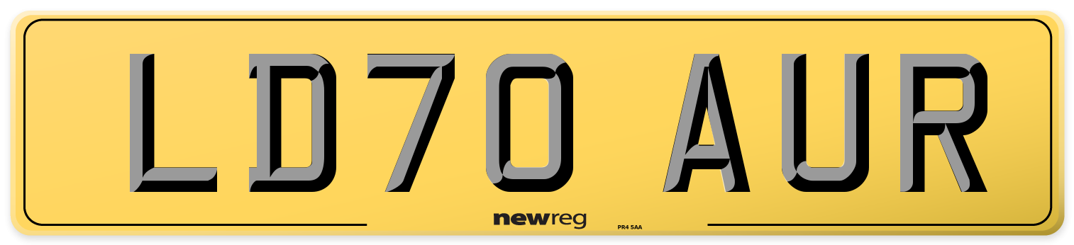 LD70 AUR Rear Number Plate