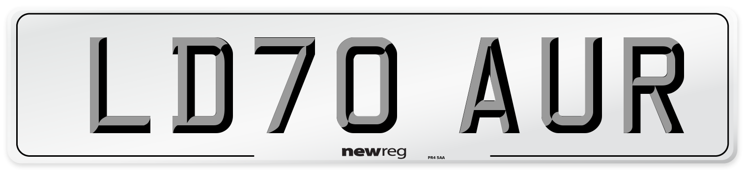LD70 AUR Front Number Plate