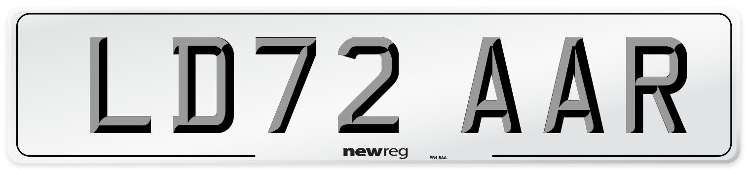 LD72 AAR Front Number Plate