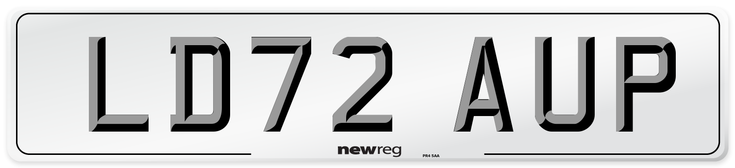 LD72 AUP Front Number Plate