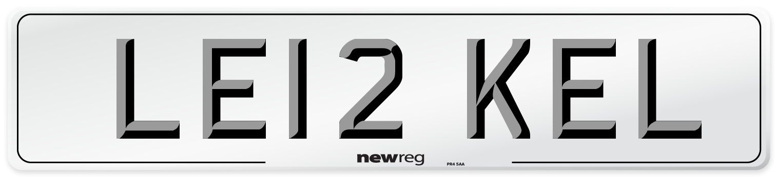 LE12 KEL Front Number Plate
